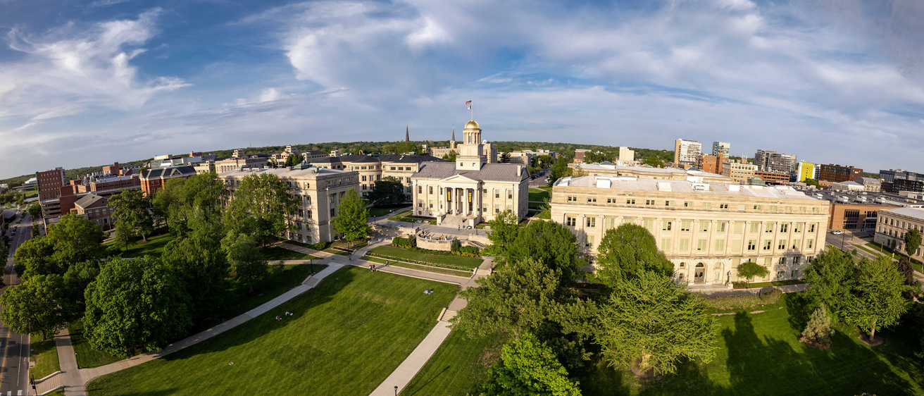 Wide view of the Pentacrest